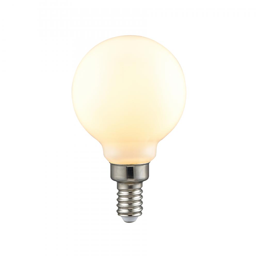 LED Candelabra Bulb - Shape G16.5, Base E12, 2700K - Frosted