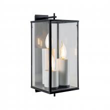  1151-MB-CL - Back Bay 24.5'' High 3-Light Outdoor Sconce - Matte Black