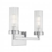  2612-CH-CL - Lida 14'' Wide 2-Light Vanity Light - Chrome