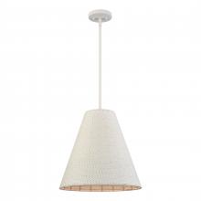  52258/1 - Sophie 16'' Wide 1-Light Pendant - White Coral