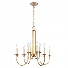  89726/8 - Cecil 28'' Wide 8-Light Chandelier - Natural Brass