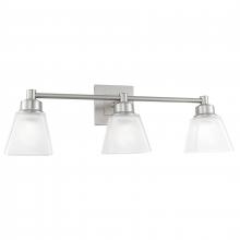  9637-BN-SQ - Matthew 22'' Wide 3-Light Vanity Light - Brushed Nickel