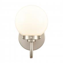  EC89980/1 - Fairbanks 8.5'' High 1-Light Sconce - Brushed Nickel and Opal