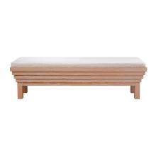  H0015-10821 - Joanne Bench - Light Oak with Boucle